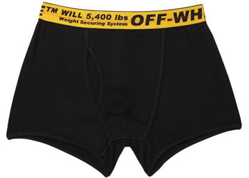 OFF-WHITE Single Pack Stretch Cotton Boxer Briefs Black/Yellow/Black
