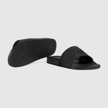 Gucci Logo Rubber Slide Black