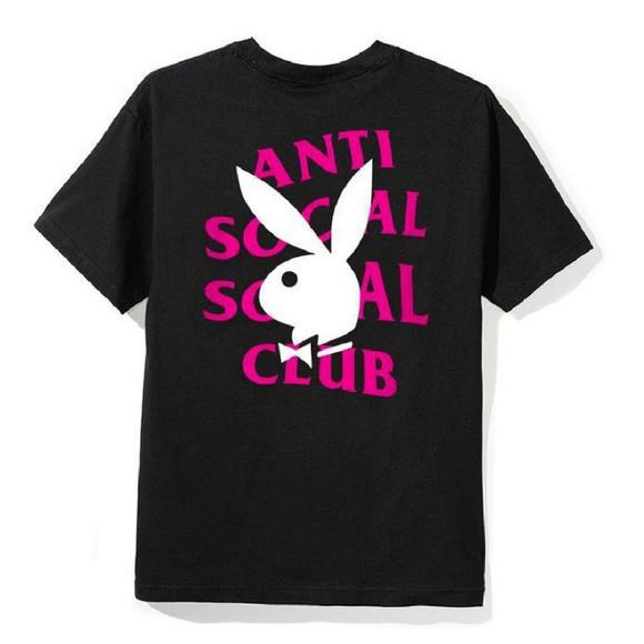 Anti Social Social Club Playboy Remix Black Tee