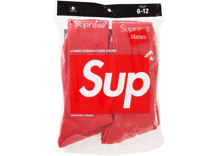 Red supreme socks cheap