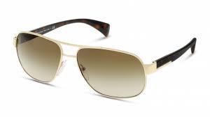 Prada Gold Pilot Sunglasses