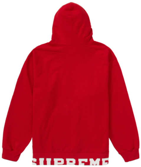Supreme Cropped Logos Hooded Sweatshirt Red