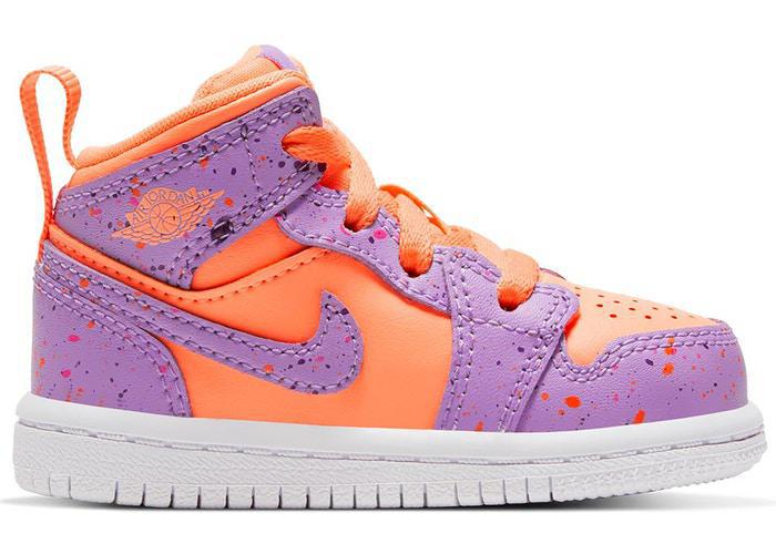 Jordan 1 Mid Paint Splatter Orange Purple (TD)