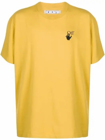 OFF-WHITE Slim Fit Ocher Yellow Agreement Tee