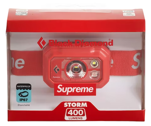 Supreme Black Diamond Storm 400 Headlamp Red