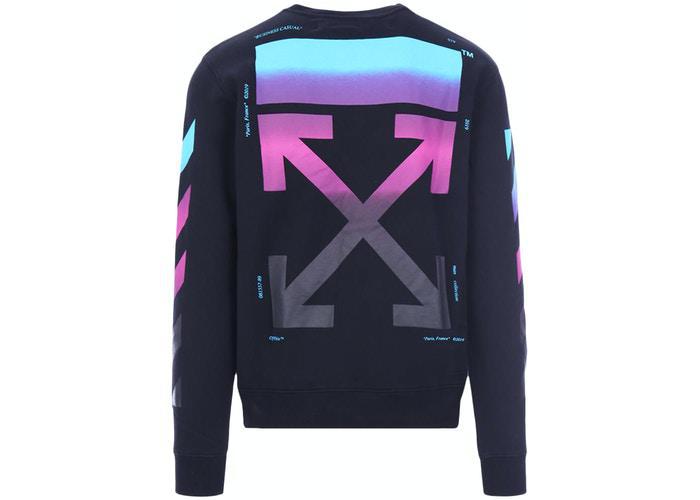 Off-White Diag Gradient Crewneck Sweatshirt Black/Multicolor