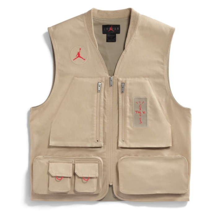 Travis Scott Cactus Jack x Jordan Utility Vest Desert/Khaki/University Red