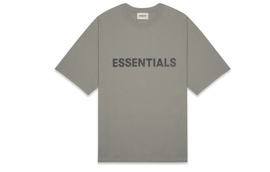 FEAR OF GOD ESSENTIALS 3D Silicon Applique Boxy T-shirt Cement