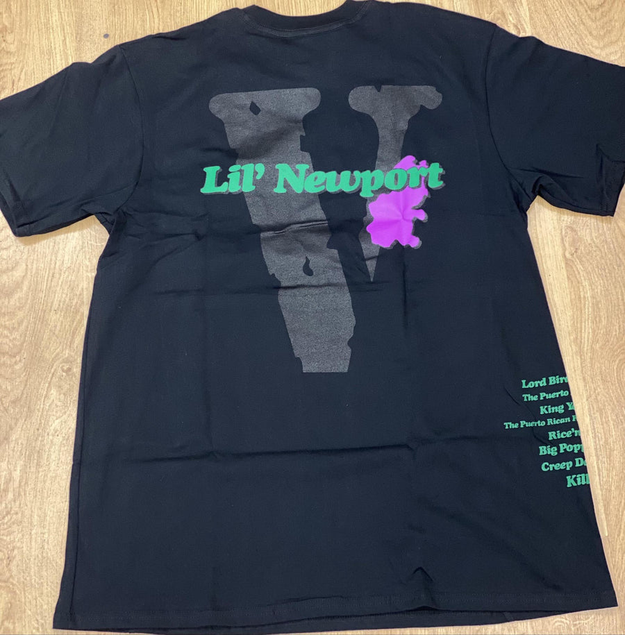 Vlone x Yams Day Lil Newport Black Tee from Vlone