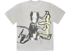 Travis Scott Cactus Jack + Kaws For Fragment Tee Aged Yellow