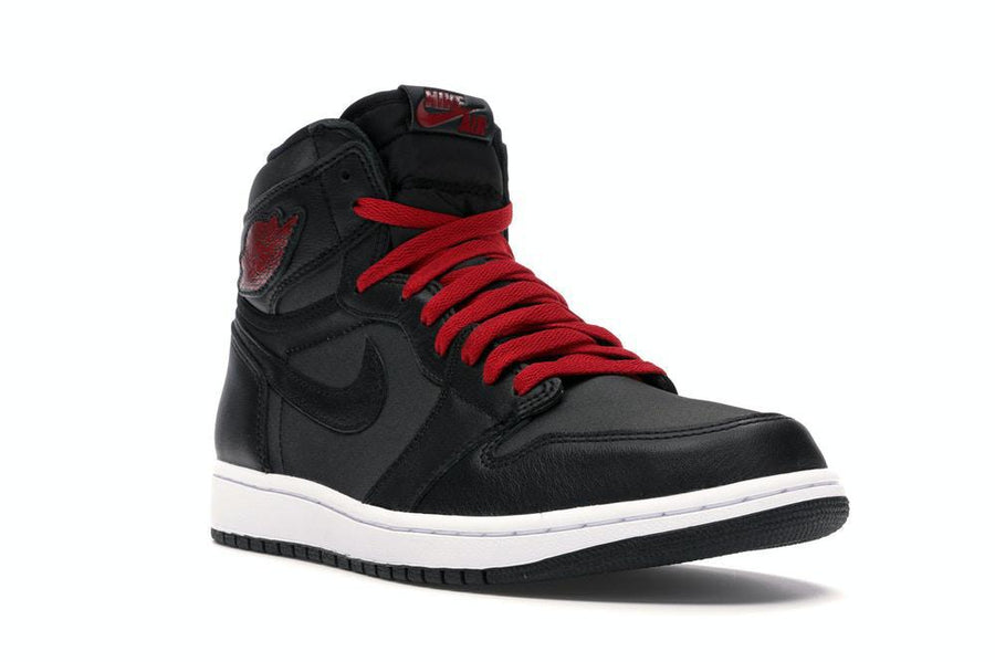 Air Jordan 1 Retro High Black Satin Gym Red