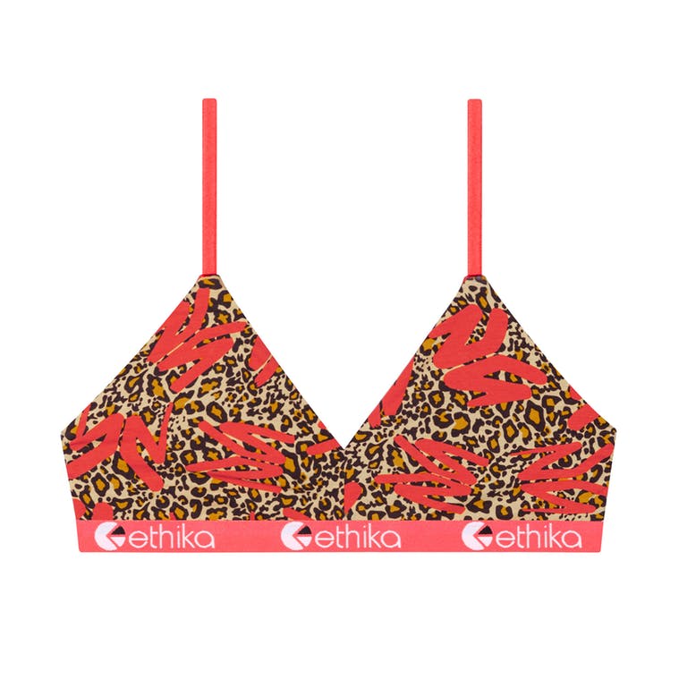 Ethika YOUNG MONEY - LEOPARD V-Neck Bra