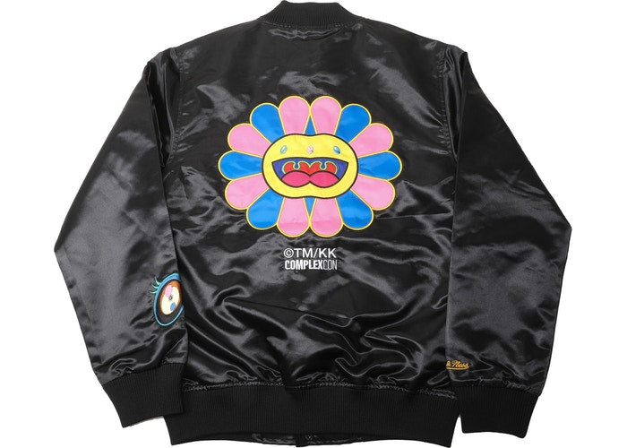 Takashi Murakami ComplexCon x LA Lakers M&N Satin Jacket Black