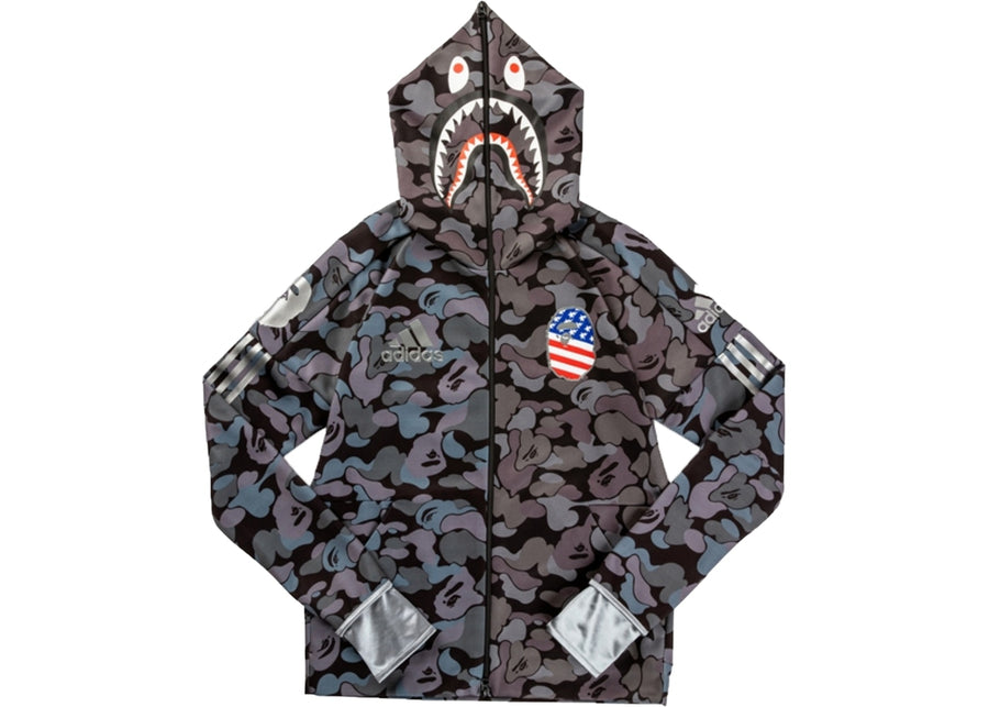 BAPE x Adidas SB Shark Hoodie Black