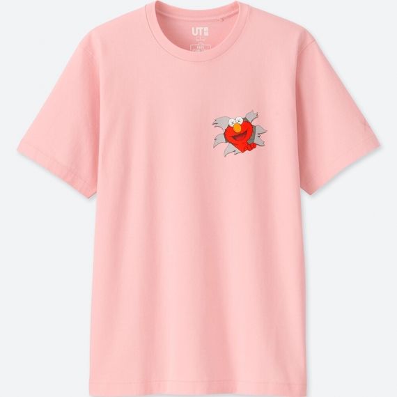 Kaws x Sesame Street Elmo Tee Pink