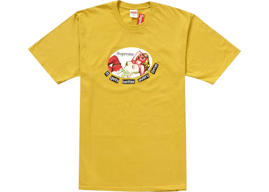 Supreme It Gets Better Every Time Tee Acid Yellow