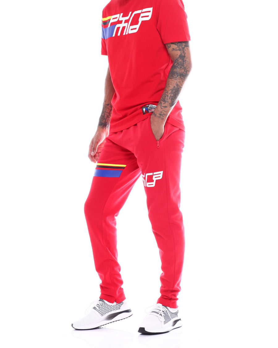 BLACK PYRAMID FUTURE CLASSIC TRACK PANTS Red