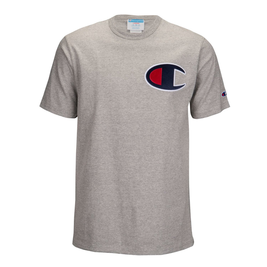 Champion Life Tee, C Applique Logo Oxford Grey