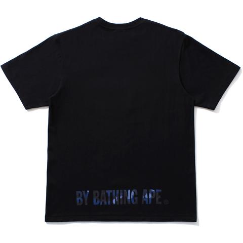 Bape Color Camo Ape Face On Bapesta Tee Navy