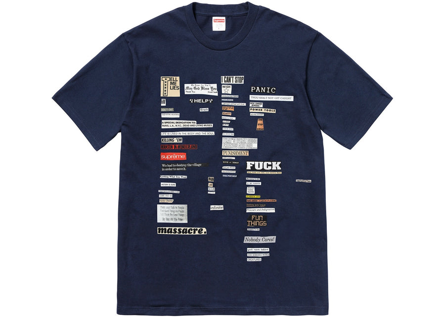 Supreme Cutouts Tee Navy