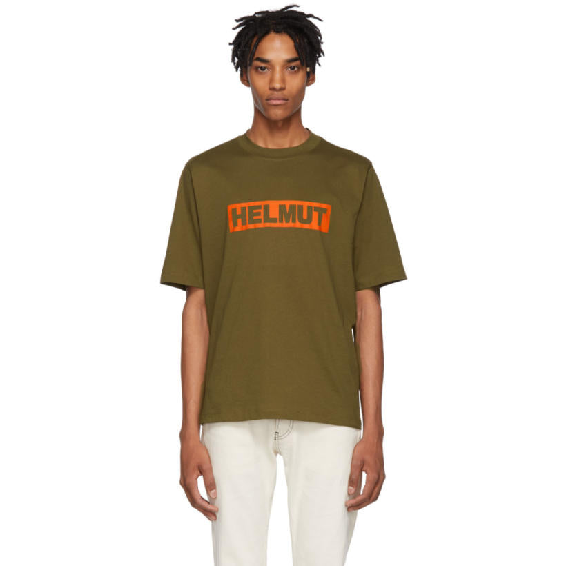 HELMUT LANG Khaki Logo Tall T-Shirt