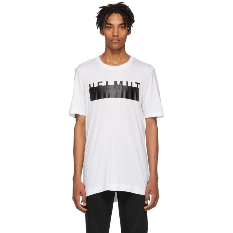HELMUT LANG White Oversized Logo T-Shirt