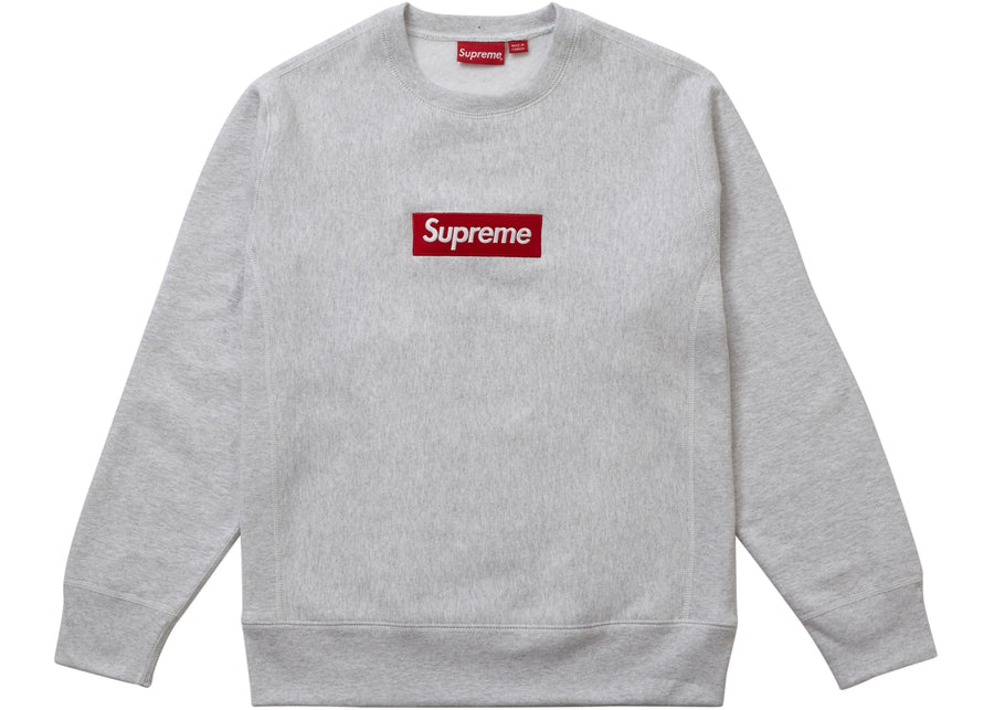 Supreme Box Logo Crewneck (FW15) Heather Grey