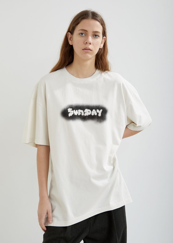 Vetements White 'Sunday' Weekday T-Shirt