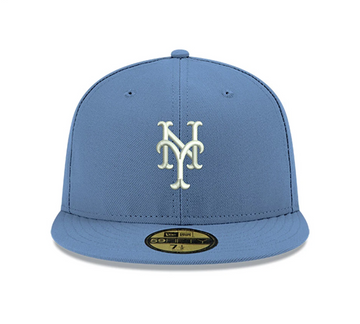 Exclusive New Era 59Fifty New York Mets 2000 World Series Patch Pink UV Hat - Indigo