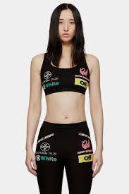 Off-White SSENSE Exclusive Black Multilogo Sporty Bra