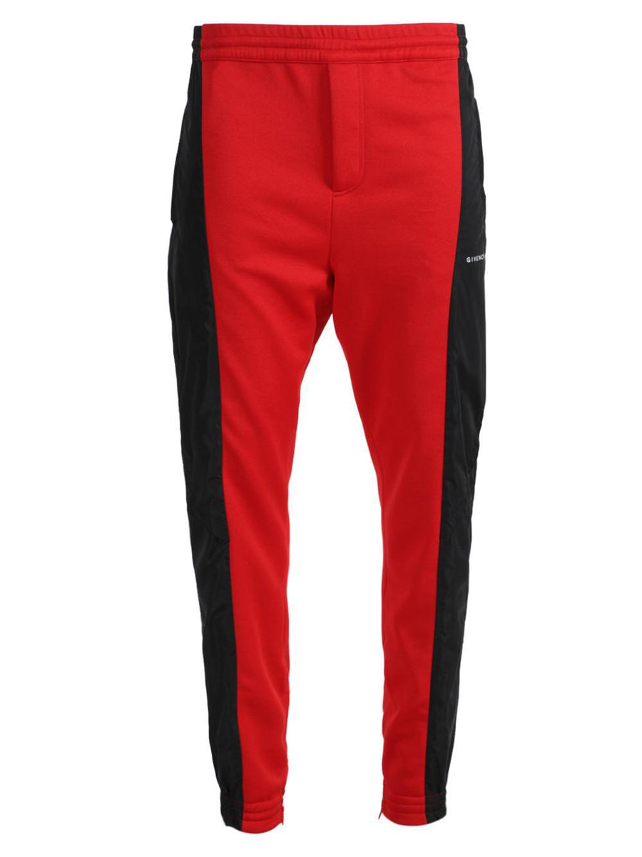 GIVENCHY Red And Black Logo Jogger Pants
