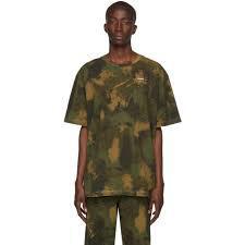 Off-White Khaki Paintbrush Camo Oversized T-Shirt