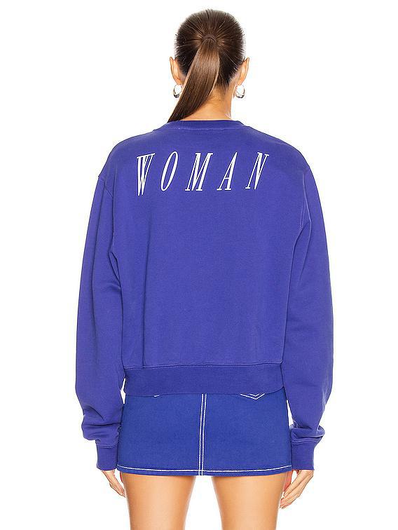 Off White Spray Arrow Crop Crewneck Sweatshirt