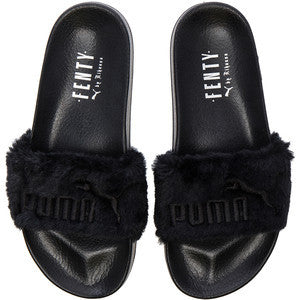 Puma x Rihanna Leadcat Fenty Fur Slide Black