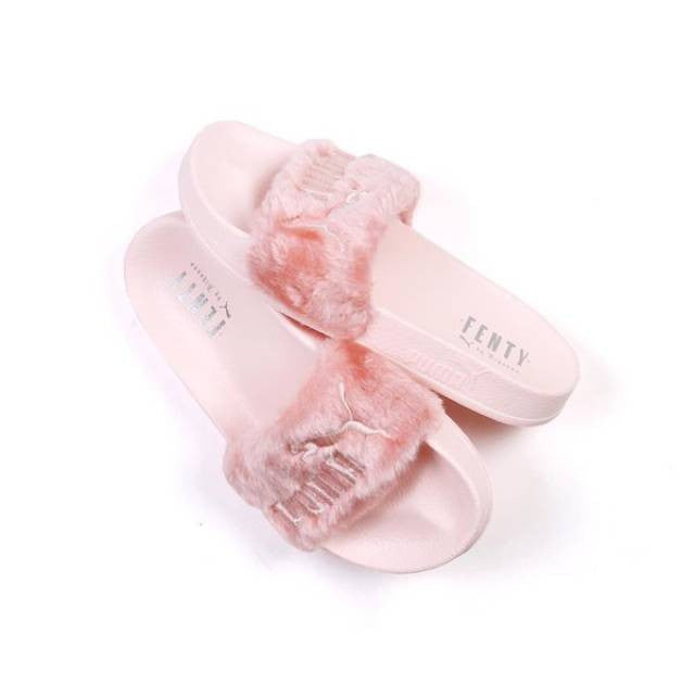 Puma Rihanna Leadcat Fenty Fur Slide Pink Sandal