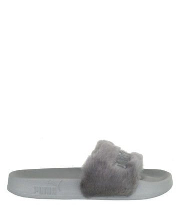 Puma Rihanna Leadcat Fenty Fur Slide Grey Sandal
